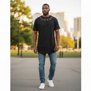 Rocksmith Japanese Embroidered Panther Short Sleeve T-Shirt Men’s 3XL NWT